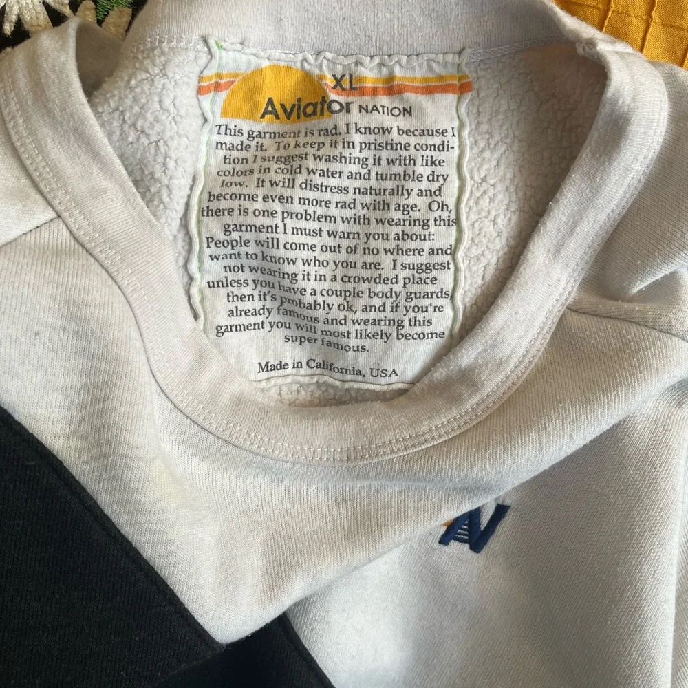 Aviator Nation Black White Pullover - Picture 4 of 6